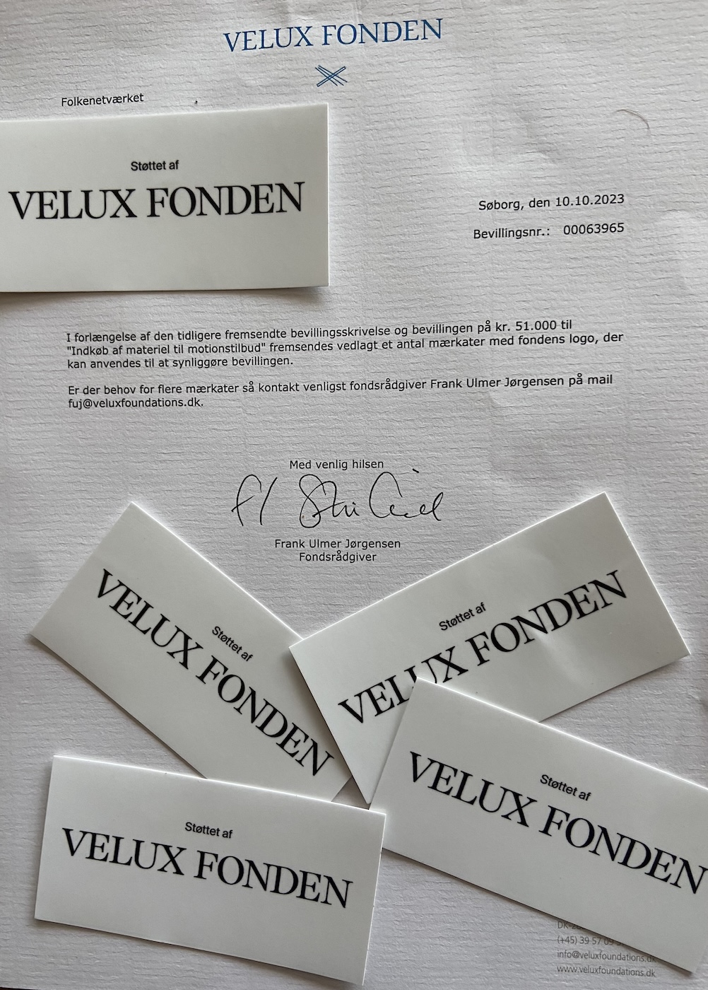 Veluxfonden støtter