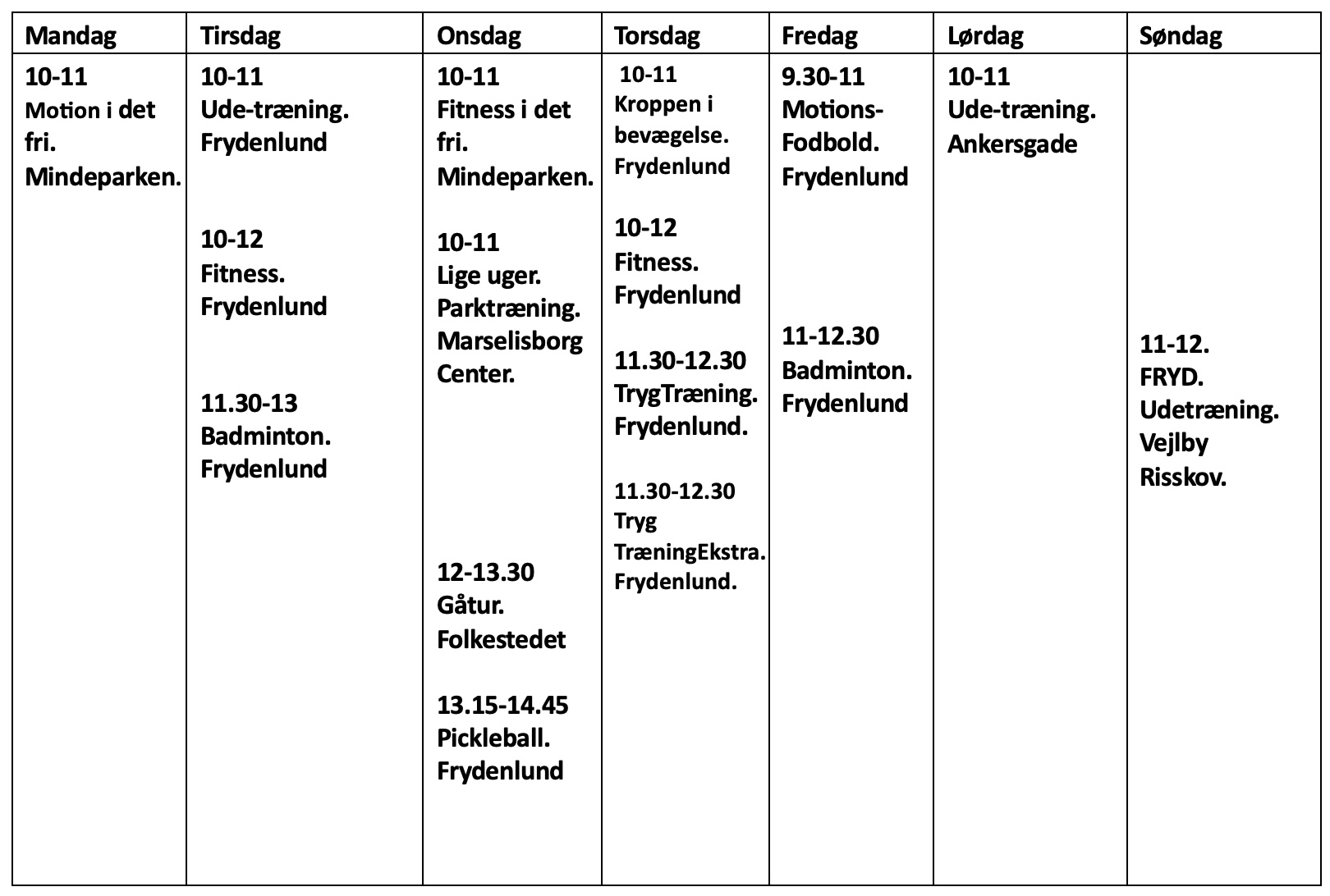 Ugeplan 26-08-2026 Ugeplan 26-08-2026